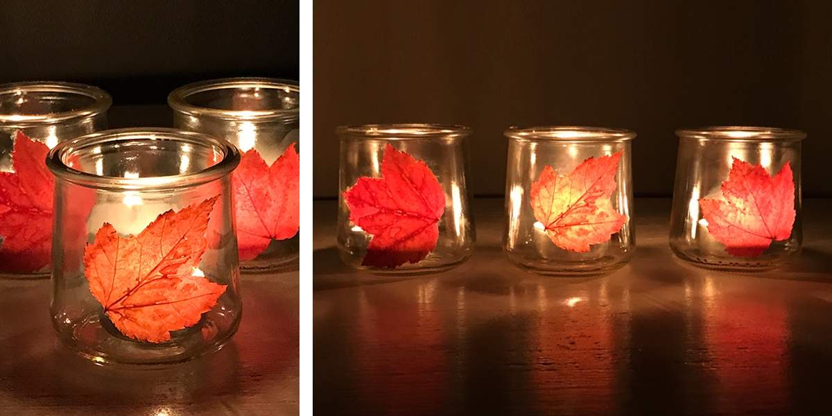 autumn tea light candle holders | Ethical Abode