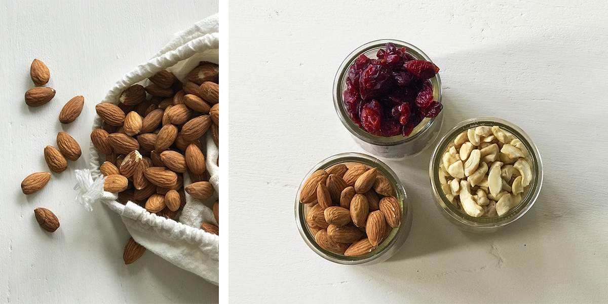 cranberry almond cashew trail mix | Ethical Abode